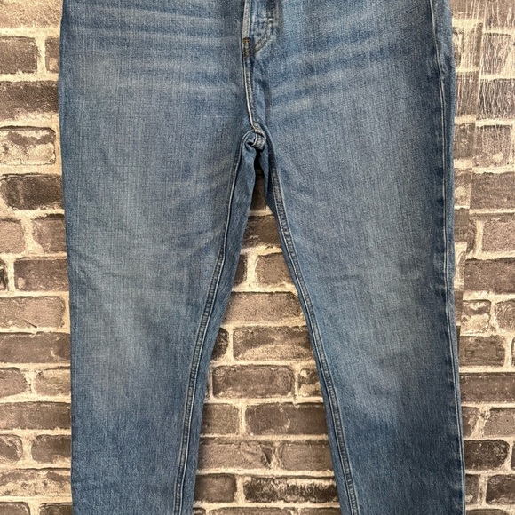 RE/DONE Super High Drainpipe Atomic Denim Jeans ankle zipper straight leg - Picture 7 of 12